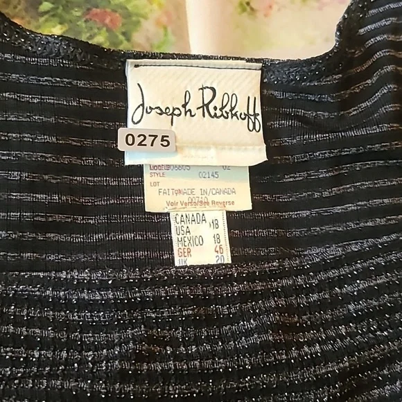 Joseph Ribkoff Black/Silver Sleeveless U Neck Top Womens Sz 18 - Picture 9 of 9
